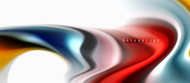 Sıvı sıvı karıştırma renkler konsepti üzerine açık gri renkli, eğri akışı, trendy soyut düzeni şablonu iş veya teknoloji sunu veya web broşür kapak için duvar kağıdı