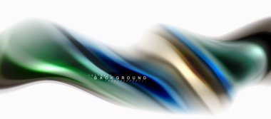 Sıvı sıvı karıştırma renkler konsepti üzerine açık gri renkli, eğri akışı, trendy soyut düzeni şablonu iş veya teknoloji sunu veya web broşür kapak için duvar kağıdı