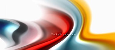 Sıvı sıvı karıştırma konsepti üzerine açık gri renkli, eğri akışı, iş veya teknoloji sunu veya web broşür kapak, duvar kağıdı için trendy soyut düzeni şablonu renkleri. Vektör çizim