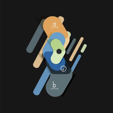 Düz tasarım geometrik infographics, ok şekli vektör etiket veya etiket, Fiyat etiketleri, promosyon rozet, simgesi tasarım, kağıt tarzı düzeni verileri grafik görselleştirme adım adım süreci için için teklif