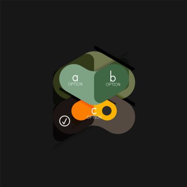 Düz tasarım geometrik infographics, ok şekli vektör etiket veya etiket, Fiyat etiketleri, promosyon rozet, simgesi tasarım, kağıt tarzı düzeni verileri grafik görselleştirme adım adım süreci için için teklif