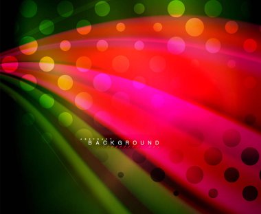 Neon holografik sıvı renkli dalga web, duvar kağıdı, desen, doku ve arka plan için