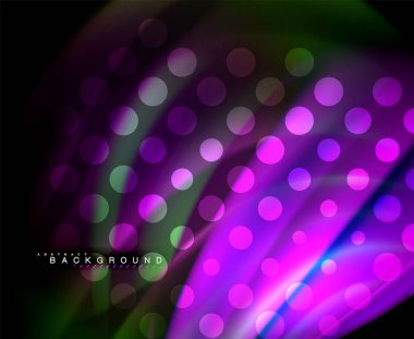 Neon holografik sıvı renkli dalga web, duvar kağıdı, desen, doku ve arka plan için