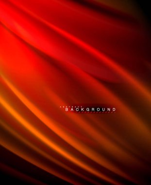 Neon parlayan dalga, sihirli enerji ve ışık arka plan. Vektör duvar kağıdı şablonu