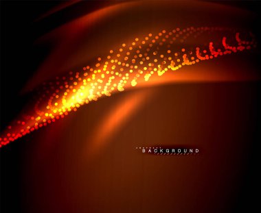 Neon parlayan techno hatları, yüksek teknoloji fütüristik arka plan şablonu kare şekilleri ile