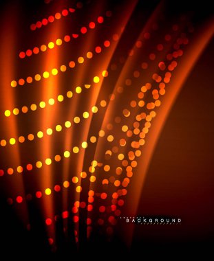 Neon parlayan techno hatları, yüksek teknoloji fütüristik arka plan şablonu kare şekilleri ile