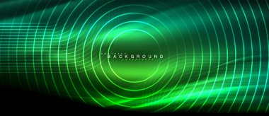 Neon parlayan çizgiler, sihirli enerji uzay ışığı konsepti, soyut arka plan duvar kağıdı tasarımı