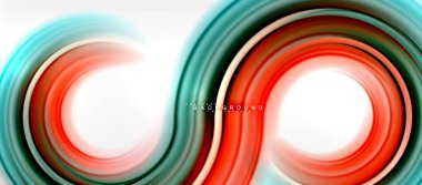 Gökkuşağı sıvı renkli arka plan - girdap ve daireler, bükülmüş sıvı renkler, renkli mermer veya plastik dalgalı doku zemin, çok renkli şablonu için iş veya teknoloji