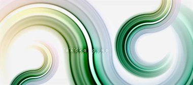 Gökkuşağı sıvı renkli arka plan - girdap ve daireler, bükülmüş sıvı renkler, renkli mermer veya plastik dalgalı doku zemin, çok renkli şablonu için iş veya teknoloji