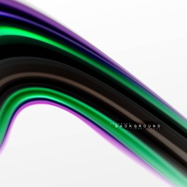 Sıvı sıvı karıştırma renkler konsepti üzerine açık gri renkli, eğri akışı, trendy soyut düzeni şablonu iş veya teknoloji sunu veya web broşür kapak için duvar kağıdı