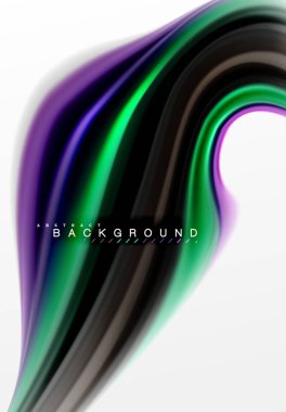 Sıvı sıvı karıştırma renkler konsepti üzerine açık gri renkli, eğri akışı, trendy soyut düzeni şablonu iş veya teknoloji sunu veya web broşür kapak için duvar kağıdı