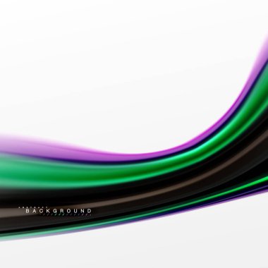 Sıvı sıvı karıştırma renkler konsepti üzerine açık gri renkli, eğri akışı, trendy soyut düzeni şablonu iş veya teknoloji sunu veya web broşür kapak için duvar kağıdı