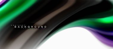 Sıvı sıvı karıştırma renkler konsepti üzerine açık gri renkli, eğri akışı, trendy soyut düzeni şablonu iş veya teknoloji sunu veya web broşür kapak için duvar kağıdı