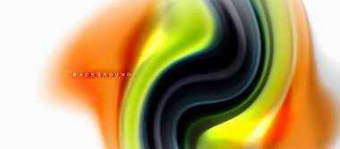 Sıvı sıvı karıştırma renkler konsepti üzerine açık gri renkli, eğri akışı, trendy soyut düzeni şablonu iş veya teknoloji sunu veya web broşür kapak için duvar kağıdı