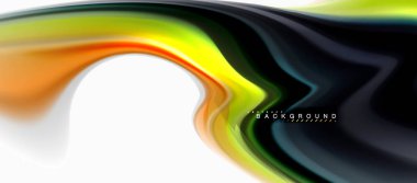 Sıvı sıvı karıştırma renkler konsepti üzerine açık gri renkli, eğri akışı, trendy soyut düzeni şablonu iş veya teknoloji sunu veya web broşür kapak için duvar kağıdı