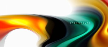 Sıvı sıvı karıştırma renkler konsepti üzerine açık gri renkli, eğri akışı, trendy soyut düzeni şablonu iş veya teknoloji sunu veya web broşür kapak için duvar kağıdı