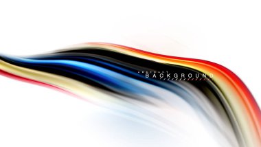 Sıvı sıvı karıştırma renkler konsepti üzerine açık gri renkli, dalga ve girdap eğrisi akışı satır, trendy soyut düzeni şablonu iş sunumu, app duvar kağıdı başlık sayfası, poster veya duvar kağıdı için