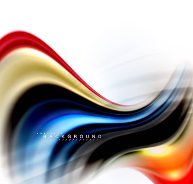 Sıvı sıvı karıştırma renkler konsepti üzerine açık gri renkli, dalga ve girdap eğrisi akışı satır, trendy soyut düzeni şablonu iş sunumu, app duvar kağıdı başlık sayfası, poster veya duvar kağıdı için