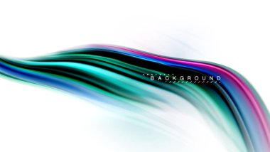 Sıvı sıvı karıştırma renkler konsepti üzerine açık gri renkli, dalga ve girdap eğrisi akışı satır, trendy soyut düzeni şablonu iş sunumu, app duvar kağıdı başlık sayfası, poster veya duvar kağıdı için