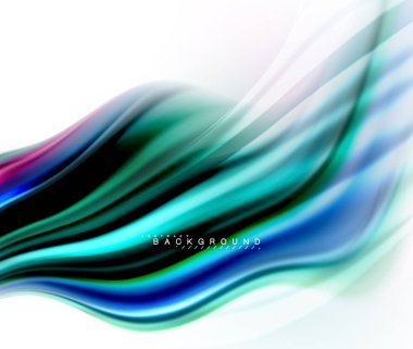 Sıvı sıvı karıştırma renkler konsepti üzerine açık gri renkli, dalga ve girdap eğrisi akışı satır, trendy soyut düzeni şablonu iş sunumu, app duvar kağıdı başlık sayfası, poster veya duvar kağıdı için