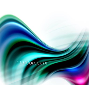 Sıvı sıvı karıştırma renkler konsepti üzerine açık gri renkli, dalga ve girdap eğrisi akışı satır, trendy soyut düzeni şablonu iş sunumu, app duvar kağıdı başlık sayfası, poster veya duvar kağıdı için