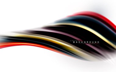 Sıvı sıvı karıştırma renkler konsepti üzerine açık gri renkli, dalga ve girdap eğrisi akışı satır, trendy soyut düzeni şablonu iş sunumu, app duvar kağıdı başlık sayfası, poster veya duvar kağıdı için