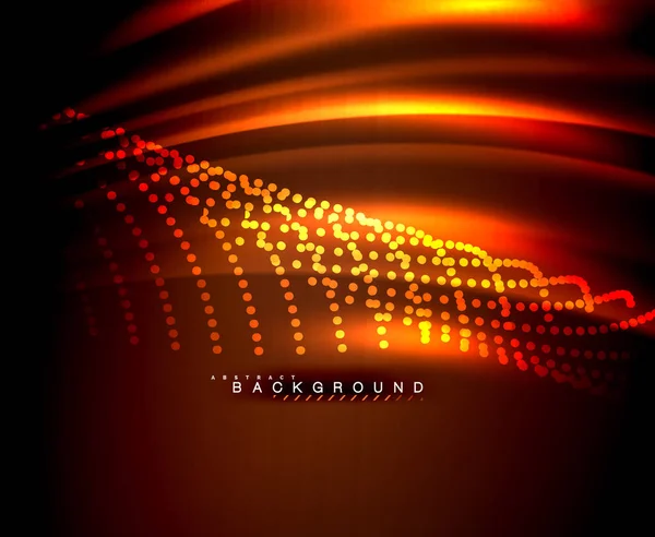 Neon glödande techno linjer, högteknologiska futuristiska abstrakt bakgrund mall med kvadratiska former — Stock vektor