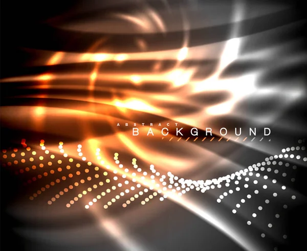 Neon parlayan techno hatları, yüksek teknoloji fütüristik arka plan şablonu kare şekilleri ile