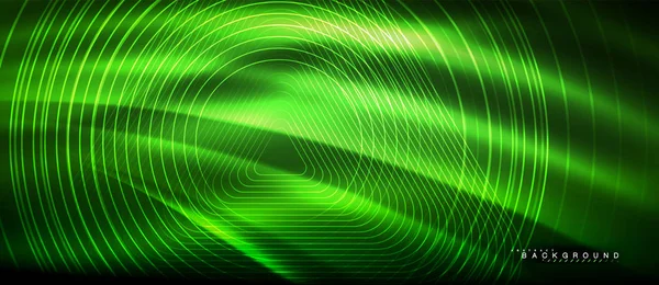 Neon parlayan çizgiler, sihirli enerji uzay ışığı konsepti, soyut arka plan duvar kağıdı tasarımı