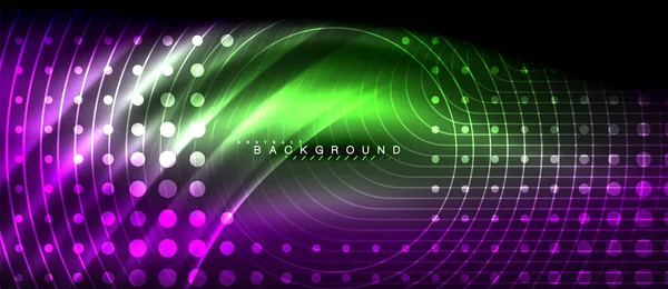 Neon parlayan çizgiler, sihirli enerji uzay ışığı konsepti, soyut arka plan duvar kağıdı tasarımı