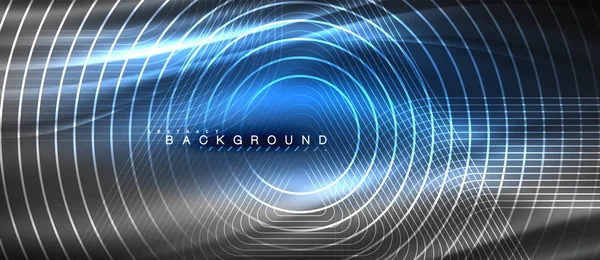 Neon parlayan çizgiler, sihirli enerji uzay ışığı konsepti, soyut arka plan duvar kağıdı tasarımı