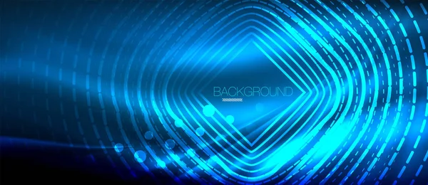 Neon parlayan dalga, sihirli enerji ve ışık arka plan. Duvar kağıdı şablonu, yüksek teknoloji gelecek kavramı