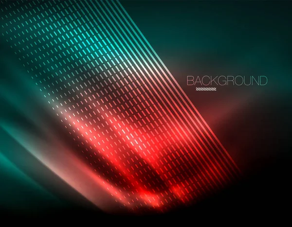 Yumuşak ışık efekti, parlak parlak neon koyu arka plan üzerinde düz çizgiler. Enerji Teknoloji fikir