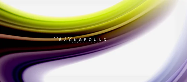 Rainbow fluid colors abstract background twisted liquid design, colorful marble or plastic wavy texture backdrop, multicolored template for business or technology presentation or web brochure cover — Stock Vector