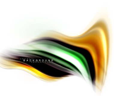 Sıvı sıvı karıştırma renkler konsepti üzerine açık gri renkli, dalga ve girdap eğrisi akışı satır, trendy soyut düzeni şablonu iş sunumu, app duvar kağıdı başlık sayfası, poster veya duvar kağıdı için