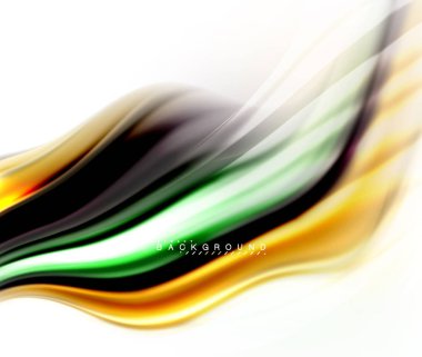 Sıvı sıvı karıştırma renkler konsepti üzerine açık gri renkli, dalga ve girdap eğrisi akışı satır, trendy soyut düzeni şablonu iş sunumu, app duvar kağıdı başlık sayfası, poster veya duvar kağıdı için