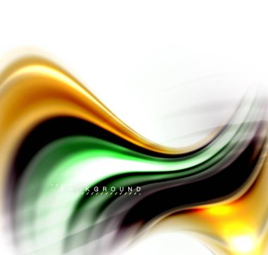 Sıvı sıvı karıştırma renkler konsepti üzerine açık gri renkli, dalga ve girdap eğrisi akışı satır, trendy soyut düzeni şablonu iş sunumu, app duvar kağıdı başlık sayfası, poster veya duvar kağıdı için