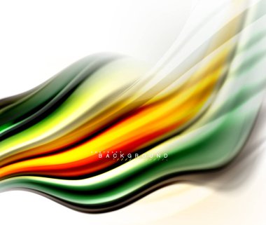 Sıvı sıvı karıştırma renkler konsepti üzerine açık gri renkli, dalga ve girdap eğrisi akışı satır, trendy soyut düzeni şablonu iş sunumu, app duvar kağıdı başlık sayfası, poster veya duvar kağıdı için