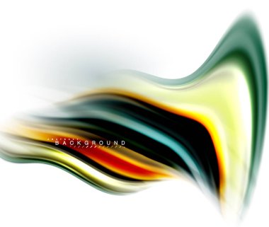 Sıvı sıvı karıştırma renkler konsepti üzerine açık gri renkli, dalga ve girdap eğrisi akışı satır, trendy soyut düzeni şablonu iş sunumu, app duvar kağıdı başlık sayfası, poster veya duvar kağıdı için