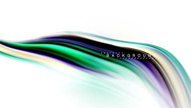 Sıvı sıvı karıştırma renkler konsepti üzerine açık gri renkli, dalga ve girdap eğrisi akışı satır, trendy soyut düzeni şablonu iş sunumu, app duvar kağıdı başlık sayfası, poster veya duvar kağıdı için