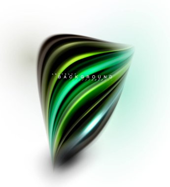 Sıvı sıvı karıştırma renkler konsepti üzerine açık gri renkli, dalga ve girdap eğrisi akışı satır, trendy soyut düzeni şablonu iş sunumu, app duvar kağıdı başlık sayfası, poster veya duvar kağıdı için