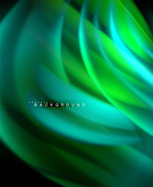 Neon holografik sıvı renkli dalga web, duvar kağıdı, desen, doku ve arka plan için