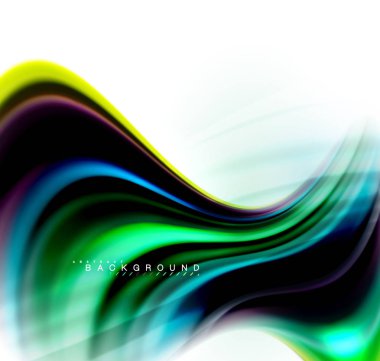 Sıvı sıvı karıştırma renkler konsepti üzerine açık gri renkli, dalga ve girdap eğrisi akışı satır, trendy soyut düzeni şablonu iş sunumu, app duvar kağıdı başlık sayfası, poster veya duvar kağıdı için