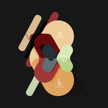 Düz tasarım geometrik infographics, ok şekli vektör etiket veya etiket, Fiyat etiketleri, promosyon rozet, simgesi tasarım, kağıt tarzı düzeni verileri grafik görselleştirme adım adım süreci için için teklif