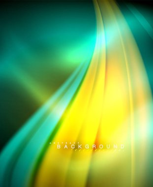 Neon holografik sıvı renkli dalga web, duvar kağıdı, desen, doku ve arka plan için