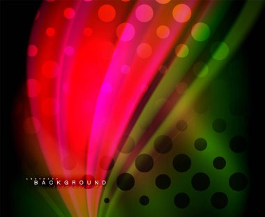 Neon holografik sıvı renkli dalga web, duvar kağıdı, desen, doku ve arka plan için