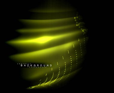 Neon parlayan techno hatları, yüksek teknoloji fütüristik arka plan şablonu kare şekilleri ile