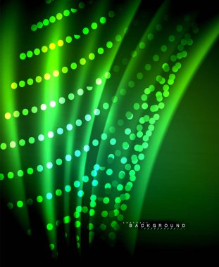 Neon parlayan techno hatları, yüksek teknoloji fütüristik arka plan şablonu kare şekilleri ile