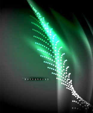 Neon parlayan techno hatları, yüksek teknoloji fütüristik arka plan şablonu kare şekilleri ile