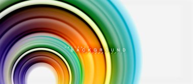 Gökkuşağı sıvı renkli arka plan - girdap ve daireler, bükülmüş sıvı renkler, renkli mermer veya plastik dalgalı doku zemin, çok renkli şablonu için iş veya teknoloji